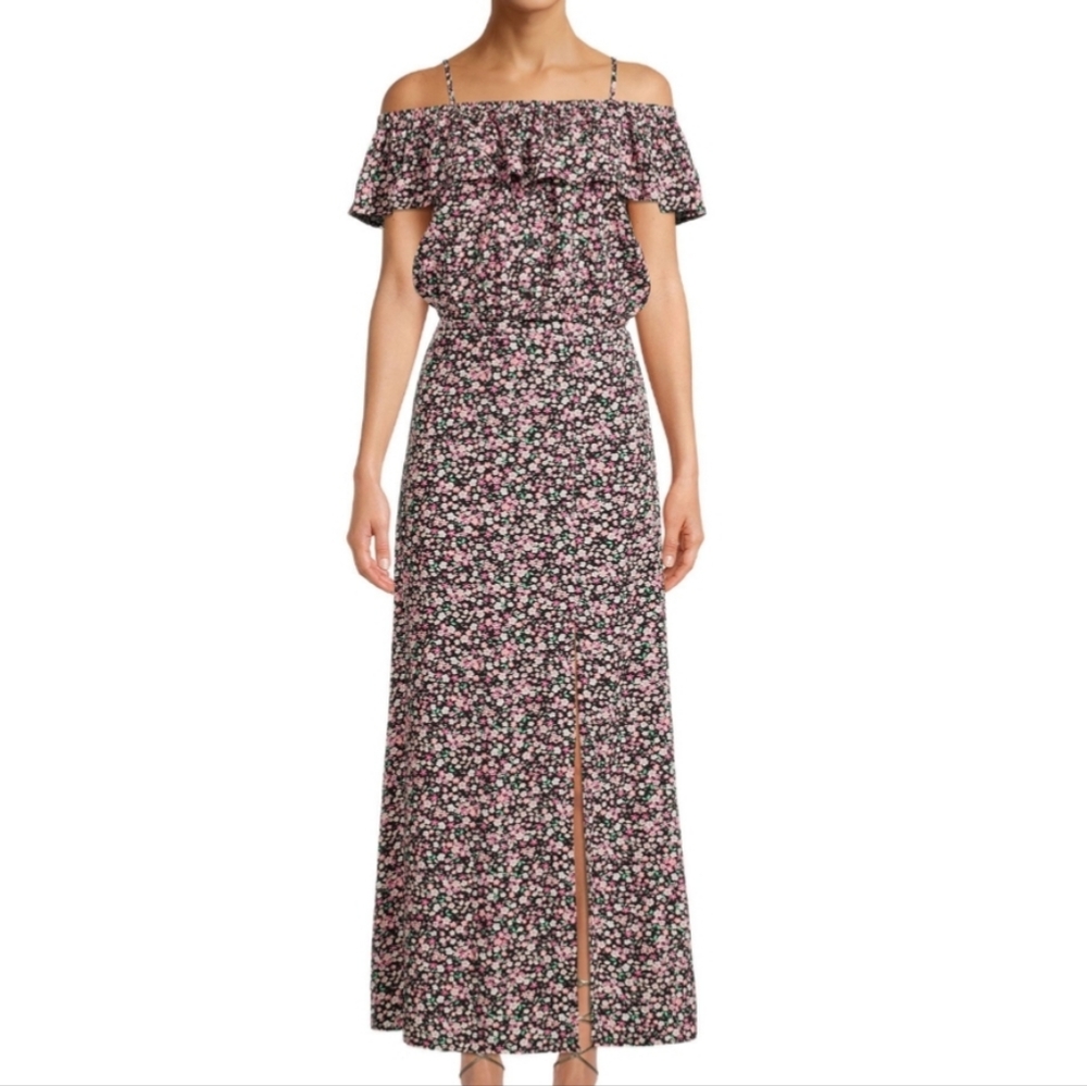 Floral Maxi Skirt & Ruffle Crop Top Set, Juniors XXL 19